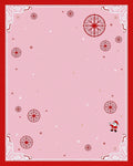 Pink Red Snowflake Santa Snowfall Rug