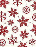 Crimson Snowflake Collection Festive Scatter Rug