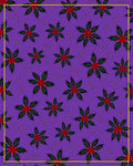Purple Holly Berry Floral Swirl Rug