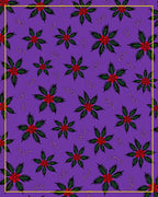 Purple Holly Berry Floral Swirl Rug