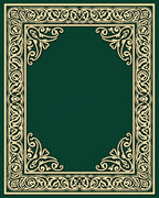 Deep Emerald Green Ornate Border Rug