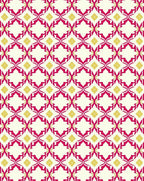 Crimson Yellow Lattice Geometric Layout Rug