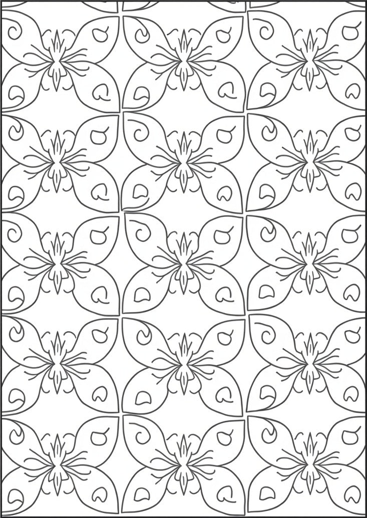 Black White Floral Butterfly Medallion Rug