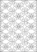 Black White Floral Butterfly Medallion Rug