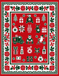Holiday Icons Red Green White Field Rug