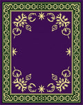 Rich Plum Gold Ornate Filigree Rug