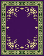 Rich Plum Gold Ornate Filigree Rug