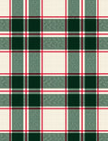 Classic Red Green Cream Plaid Rug