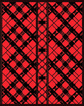 Bold Red Geometric Diamond Stripe Rug