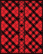 Bold Red Geometric Diamond Stripe Rug