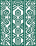 Emerald Green Geometric Maze Rug