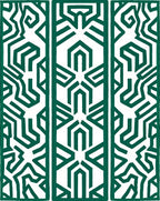 Emerald Green Geometric Maze Rug