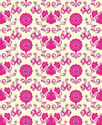 Vibrant Rose Vine Arrangement Rug