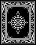 Elegant White Mandala Black Frame Rug