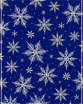 Deep Blue White Snowflake Medley Rug