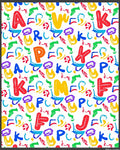 Vibrant Multi-Color Alphabet Collage Rug