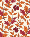 Autumn Leaf Branch Repeating Pattern Rug