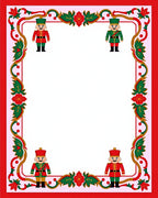 Festive Red Green Nutcracker Border Rug
