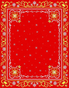 Radiant Golden Swirl Border Rug