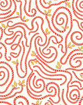 Festive Red White Candy Cane Swirls Rug