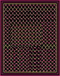 Black Pink Yellow Interlocking Geometric Frame Rug