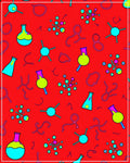 Red Atomic Science Flask Collection Rug