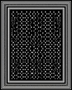 Black White Folk Art Figures Rug