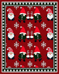 Christmas Gnome Red Snowflake Festive Rug