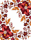 Crimson Floral Branches and BerriesRug Rug
