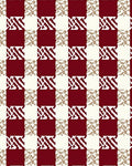 Crimson Cream Distressed Buffalo Check Rug