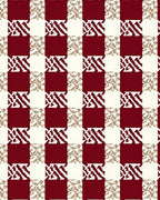 Crimson Cream Distressed Buffalo Check Rug