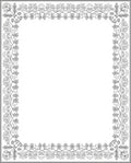 Ancient Floral Leaf Border Art Rug