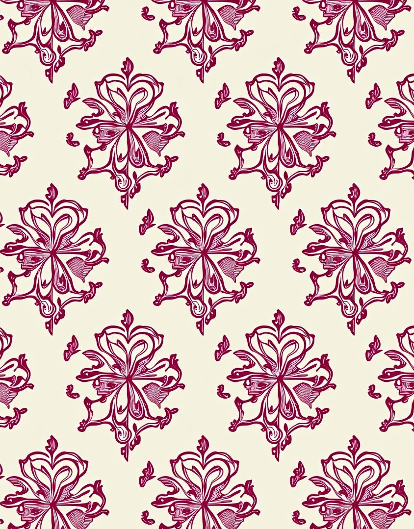Crimson Floral Radiance Medallion Rug