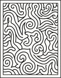 Black Swirl Abstract Flow Rug