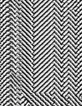 Black White Chevron Geometric Weave Rug