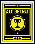 Bold Yellow Trophy Emblem Rug