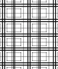 Bold Black White Grid Squares Rug