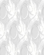 Pale Gray Swirl Abstract Rug