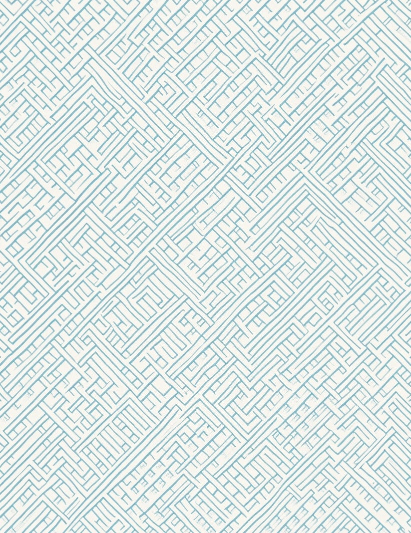 Light Blue Geometric Weave Rug
