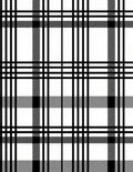 Classic Black White Plaid Lines Rug