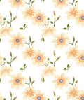 Cream Petal Blossom Scatter Rug