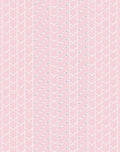 Soft Pink Geometric Gridded Fabric Rug