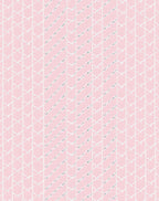 Soft Pink Geometric Gridded Fabric Rug