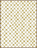 Golden Starburst Lattice Grid Rug