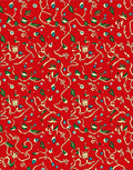 Red Floral Vines And Paisley Rug