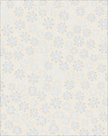 Light Cream Snowflake Scatter Print Rug