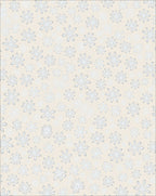 Light Cream Snowflake Scatter Print Rug