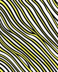 Bold Yellow Black White Wavy Stripes Rug