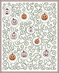 Whimsical Halloween Pumpkin Swirls Rug