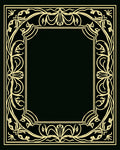 Art Nouveau Gold Floral Border Design Rug